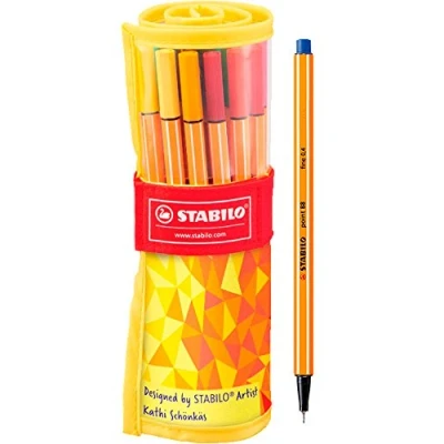 Immagine di Stabilo Fineliner point 88 Rollerset con 25 Colori assortiti Fan Edition