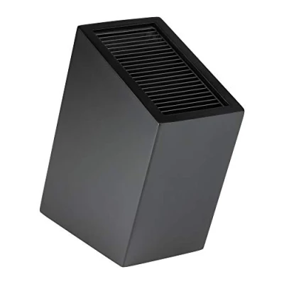 Immagine di Rockingham Forge portacoltelli universale, supporto verticale, contiene fino a 20 coltelli con lame cm di lunghezza, colore: Nero lucido. Ceppo Mattschwarz Schräger