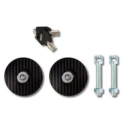 Immagine di OCC Motorsport Nero/Argento Kit Chiusura Del Cofano Tipo Carbonio Con Chiave,
