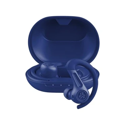 Immagine di JLab JBuds Sport ANC 4 Auricolari Sportivi In Ear, Bluetooth, 60h+ di Autonomia, Cancellazione del Rumore, Wireless, Custodia Ricarica USB C, IP66 Resistente al Sudore, Multipoint, Cobalto