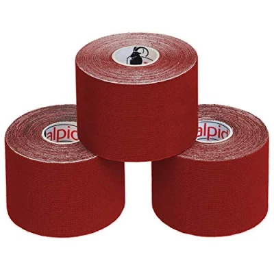 Immagine di ALPIDEX Nastro Kinesiologico Tanti Colori 1/3/ 6/12 Rotoli 5 m x 5,0 cm E Book Esempi Applicazione Tape Muscolare Cerotto, Quantità:3 rotolo