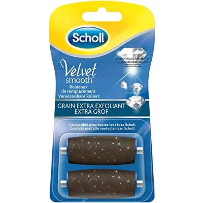 Immagine di Scholl Velvet Smooth Express Pedi Crystal Diamonds Extra Esfoliante Grain 2 Replacement Rolls by