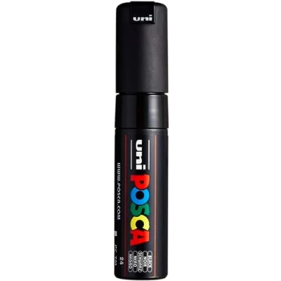 Immagine di Uni Ball 181399 Marcatore POSCA con punta larga e rotonda, nero