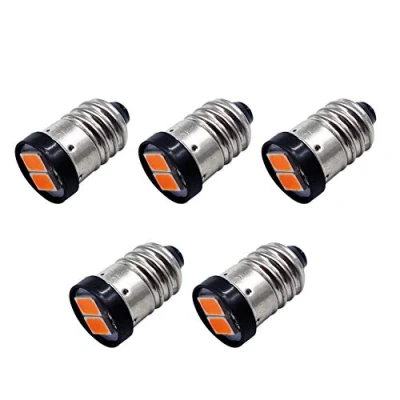 Immagine di Ruiandsion 5pcs E10 Lampadine LED 3V Giallo 5630 2SMD Base a Vite Mini Sostituzione Aggiornamento Torcia Testa di Lavoro Lampada Strumenti Elettrica