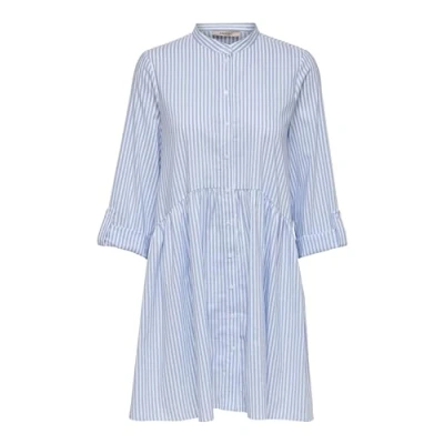 Immagine di ONLY Onlditte LIFE 3/4 Abito a camicia, Donna, Taglia: 44, Cloud dancer/blue