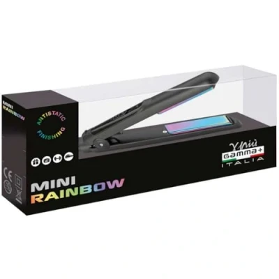 Immagine di GAMMAPIU’ Piastra per Capelli Professionale Mini Rainbow, Effetto Liscio a Lungo, Ferro, Elimina l&#039;Elettrostaticità, Interruttore On Off, Temperature Regolabili, Riscaldamento Rapido Elettronico