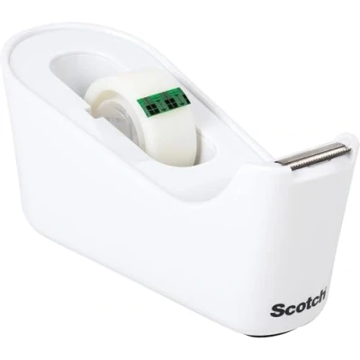 Immagine di Scotch Dispenser C18, Bianco + Nastro Invisibile Magic, 19 mm x 33 m, 1 Rotolo/Confezione