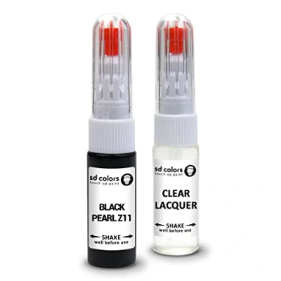 Immagine di SD COLORS Black Pearl Z11 compatibile con NISSAN New Touch Up Paint Pen Kit di riparazione 20 ML GRAFFIO SPAZZOLA COLORE CODE PERLA NERA (VERNICI+LACQUER)