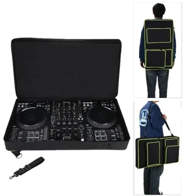 Immagine di Growalleter Custodia per Pioneer DDJ FLX10/DDJ 1000SRT/DDJ 1000 DJ controller Compatibile con 29.33 * 16.53 4.33in, Borsa rigida da viaggio tracolla (per FLX10)