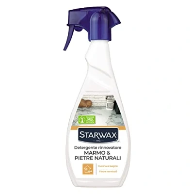 Immagine di STARWAX Detergente rinnovatore Marmo &amp; Pietre Naturali 500ml Cera, nutre e protegge da varie macchie come: acqua, vino, caffè, latte, inchiostro,...