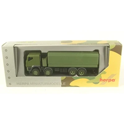 Immagine di herpa modello di camion Iveco Trakker 8x8 a piattaforma protetta, fedele all&#039;originale in scala 1:87, per diorama, pezzo da collezione, decorazione, Made Germany, plastica