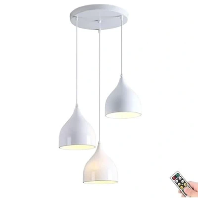 Immagine di KEFA Lampada a sospensione batteria operata con telecomando, per interni senza fili, luce da appendere, moderna e la cucina, l&#039;islanda, sala pranzo, casa, fattoria (Colo)