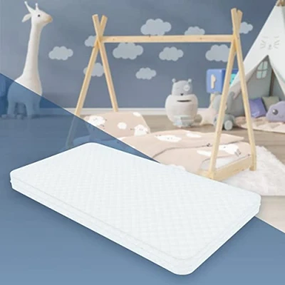 Immagine di ML Design Materasso per Lettino Culla Bambini 70x140x10 cm Certificato Oeko Tex 100 a Schiuma Fredda Testato contro le Sostanze Nocive con Cerniera e Rivestimento Sfoderabile Lavabile Ipoallergenico
