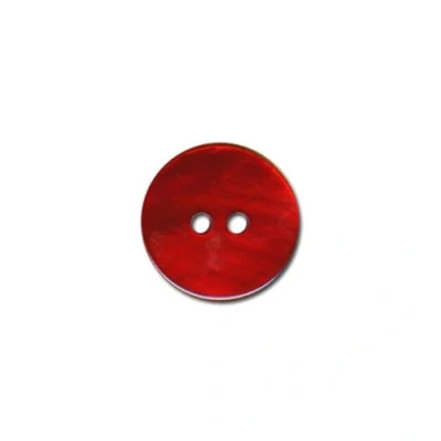 Immagine di M &amp; C Bottoni in madreperla, 15 mm, confezione da 6, colore: Rosso
