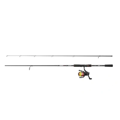 Immagine di Abu Garcia Black Max Spinning Combo, canna e mulinello per la pesca d&#039;acqua dolce, forte, leggero versatile, nero, moderatamente veloce da 2,44 m, di taglia 2500