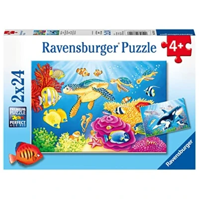 Immagine di Ravensburger mondo sottomarino Puzzle, Multicolore, 2x24 Pezzi, 07816