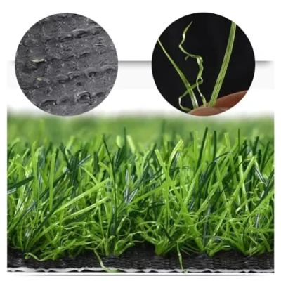 Immagine di Erba Artificiale Prato In Rotoli 6m X 3m Larghezze Realistiche Tappeto Erboso Astro Turf Sintetico Con Fori Di Drenaggio(Size:3X6M)