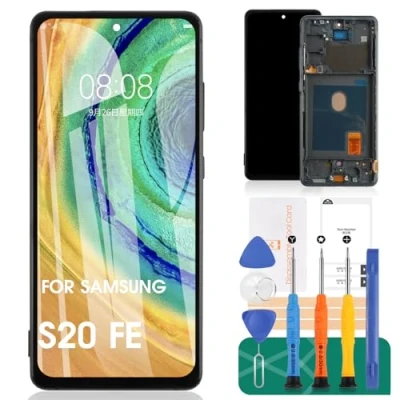 Immagine di TFT per Samsung Galaxy S20 FE 5G Display LCD Sostituzione dello schermo SM G781B Touch Digitizer Kit di riparazione con telaio (senza funzione impronte digitali)