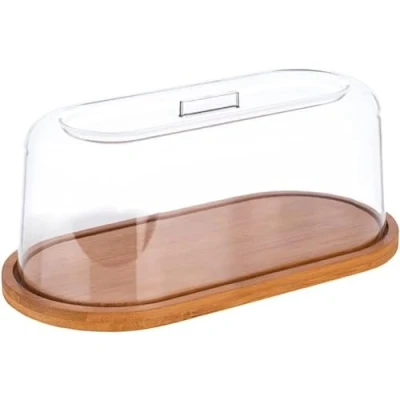 Immagine di APS Vassoio in bambù con cappuccio, set composto da: 28 x 14 cm, altezza 1,5 cappuccio SAN 26 12 10 cm