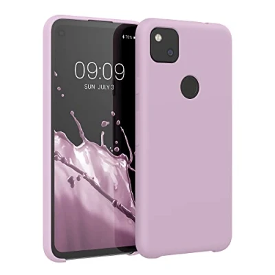 Immagine di kwmobile Cover per Google Pixel 4a Custodia Back Case Smartphone in Silicone TPU Protezione Gommata malva pastello