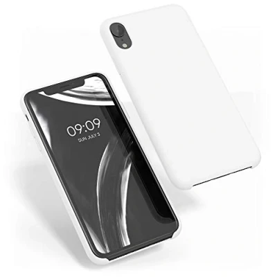 Immagine di kwmobile Cover per Apple iPhone XR Custodia Back Case Smartphone in Silicone TPU Protezione Gommata bianco