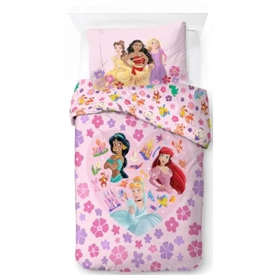 Immagine di Jay Franco Disney Principessa Floreale 100% Cotone Set Copripiumino Singolo Include Federa 50 x 70 cm