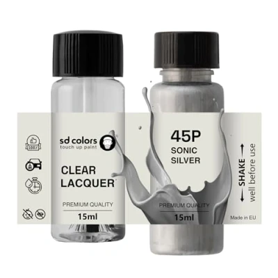 Immagine di SD COLORS SONIC SILVER 45P New Touch Up Paint 15 ML RIPARAZIONE GRAFFIO CHIP PENNELLO COLORE CODICE (VERNICI+LACQUA)