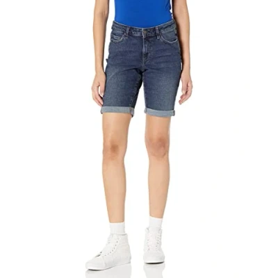 Immagine di Amazon Essentials Bermuda in Denim Aderenti da 23 cm Donna, Scuro, 50