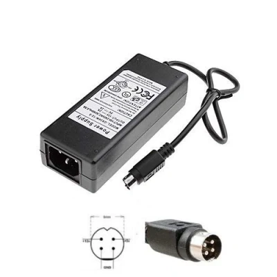 Immagine di TOP CHARGEUR * Adattatore Caricatore Caricabatteria Alimentatore 12V 5V 2A 4 Pin per Disco Rigido Hard Disk Multimediale Woxter i Cube X Div 35 XP Pro