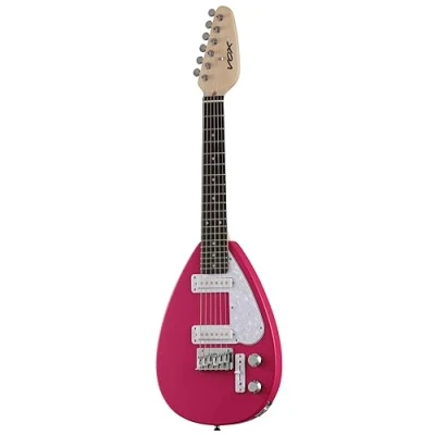 Immagine di VOX MK3 MINI Lipstick RED, Chitarra Elettrica Scala Ridotta 476mm, Forma a Goccia, Corpo in Terentang, Manico Acero e Tastiera Purpleheart, Colore Red
