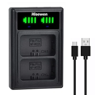 Immagine di Hisewen NP W235 Caricatore USB LED per Fujifilm GFX 50S II, 100S, X T4, VG XT4 3822