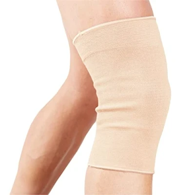 Immagine di Actesso Ginocchiera Ortopedica Elasticizzata Ginocchio Supporto e Sollievo per Dolori Articolari Slogature. Ambidestra Adatta a Uomini Donne (Beige, L)