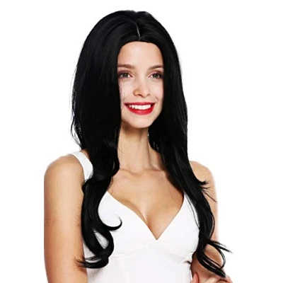 Immagine di WIG ME UP LC128 1 Parrucca donna Lunga Leggermente ondulata Riga in mezzo Nero