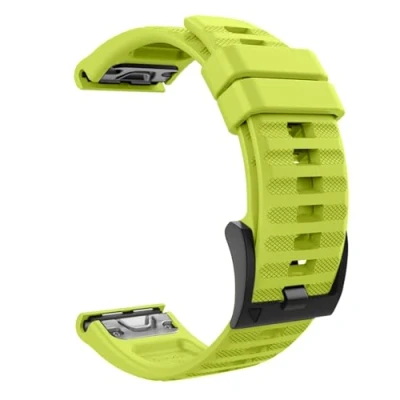 Immagine di MoKo Cinturino Compatibile con Garmin Fenix 7/7 Pro/6/6 Pro/5/5 Plus/Instinct/Instinct Solar/Instinct 2/Forerunner 965/955, 22mm Quick Fit Braccialetto Morbido di Ricambio in Silicone,VerdeFluorescent