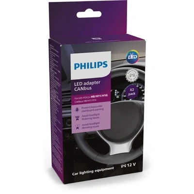 Immagine di Philips Adattatore CANbus LED Fog (H8/H11/16), soluzione 3 in 1, set di 2