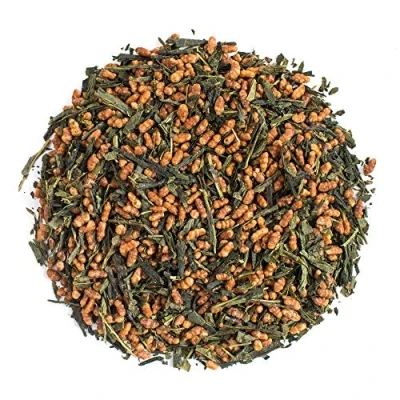 Immagine di Moya Tè Verde Biologico Genmaicha 100g Sencha con Riso Il Miglior di Qualità dal Giappone Cordiale per Vegani e Vegetariani in una Borsa Chiusa