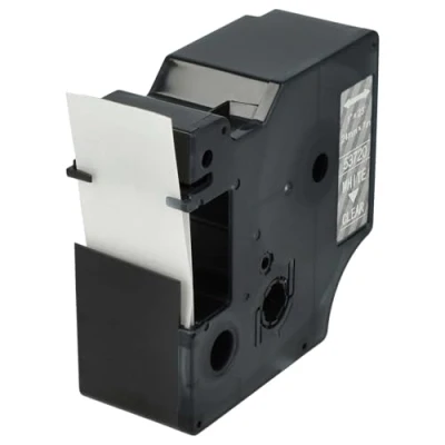 Immagine di vhbw cassetta nastro sostituisce Dymo 53720, D1 per etichettatrice 24mm bianco su trasparente