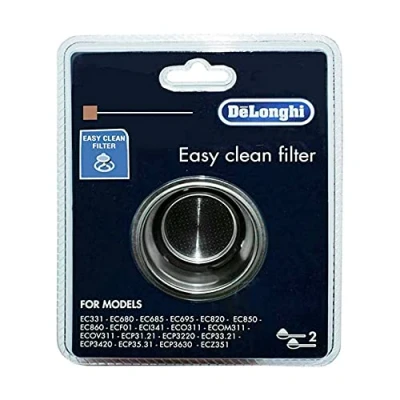 Immagine di De Longhi Filtro per Caffettiera da 2 tazze 7313288199 Compatibile con DeLonghi EC680, EC685, EC860 ed ECP Acciaio inossidabile