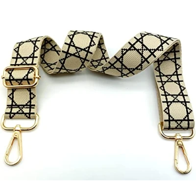 Immagine di Tracolla per Borse Donna Colorato Cinghia Della Borsa Larga, Regolabile con Gold Moschettone, Durevole Crossbody Borsa, Borsetta, Chitarra DIY Spalla Accessori Ragazze, 32