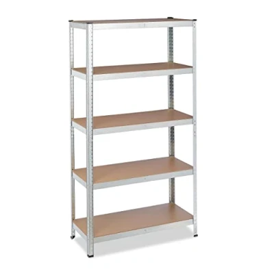 Immagine di Relaxdays Scaffale in Metallo, 875kg di Capacità Carico, 180x90x40 cm, Scaffalatura Alta Portata, 5 Ripiani, Argento