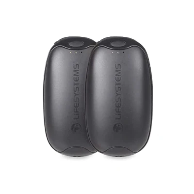 Immagine di Lifesystems Scaldamani ricaricabili a doppio palmo con funzionalità Power Bank, USB e C, 2 batterie da 5.000 mAh, 3 impostazioni di calore, fino 9 ore calore