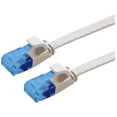 Immagine di Value 21.99.2012 RJ45 cavo di rete, patch CAT 6A U/UTP 2.00 m Grigio non schermato, piatto, contatti connettore dorati 1 pz.