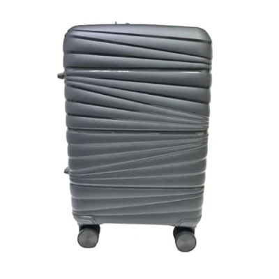 Immagine di Trolley rigido bagaglio a mano, approvato dalla maggior parte delle compagnie aeree low cost, 55 cm, ESPANDIBILE!! Misure x 38 23 cm Marchio Originale Pierre Cardin (GRIGIO)