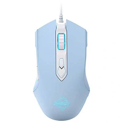 Immagine di LexonElec AJ52 Mouse Gaming, da Gioco Cablato USB con Illuminazione Rainbow, DPI a Livello 7 Regolabile, Lightweight PC Gaming Mice Pulsanti, Wired Optical per Windows/Mac Blu