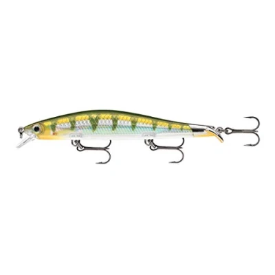 Immagine di Rapala Esca da Pesca Artificiale Spinning Ripstop di Simulazione per in Acqua Dolce con Doppio Labbro Profondità Nuoto 1.3 1.6m 12cm/14g Prodotta Estonia Yellow Perch