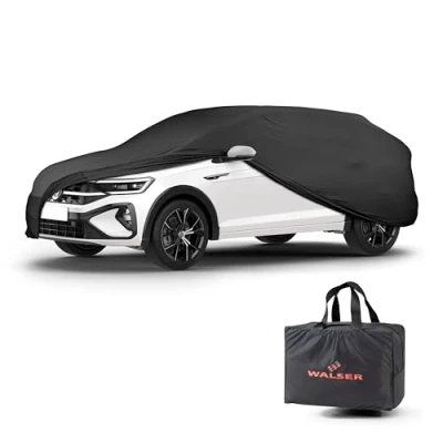 Immagine di Walser Telone per Auto Interni Indoor Stretch Basic, Morbido Uso Interno, Garage Completo Lavabile, Antipolvere SUV S, Nero