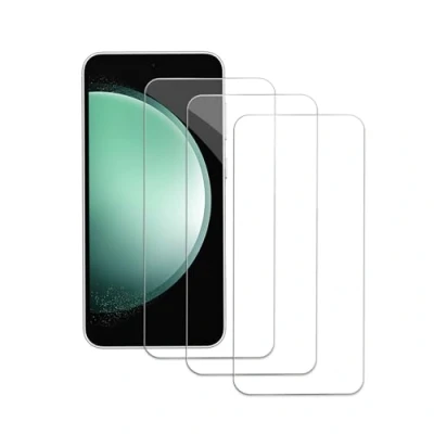 Immagine di 3 Pezzi Vetro Temperato Compatibile con Samsung Galaxy S23FE, Ultra HD Schermo Pellicola Protettiva, Durezza 9H, Trasparente, Anti Impronte, Senza Bolle