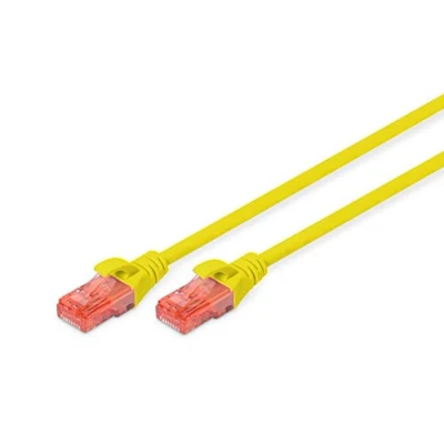 Immagine di DIGITUS Cat 6 Cavo patch U UTP, 1m, di rete LAN DSL Ethernet, LSZH, rame, AWG 26/7, giallo, 1 m, UTP LSZH
