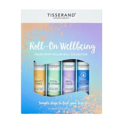 Immagine di Tisserand Aromatherapy Roll on per il Benessere con Oli Essenziali (4 x 10 ml)