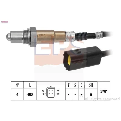 Immagine di EPS 1.998.559 Sonda lambda riscaldato, planare, Filettatura prelubrificata CHEVROLET: Aveo / Kalos Hatchback, Spark, Sedan
